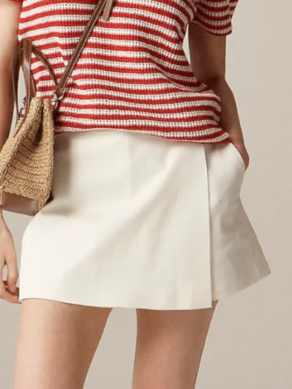 J.Crew Wrap Front Skorts Women’s Off White Size 8